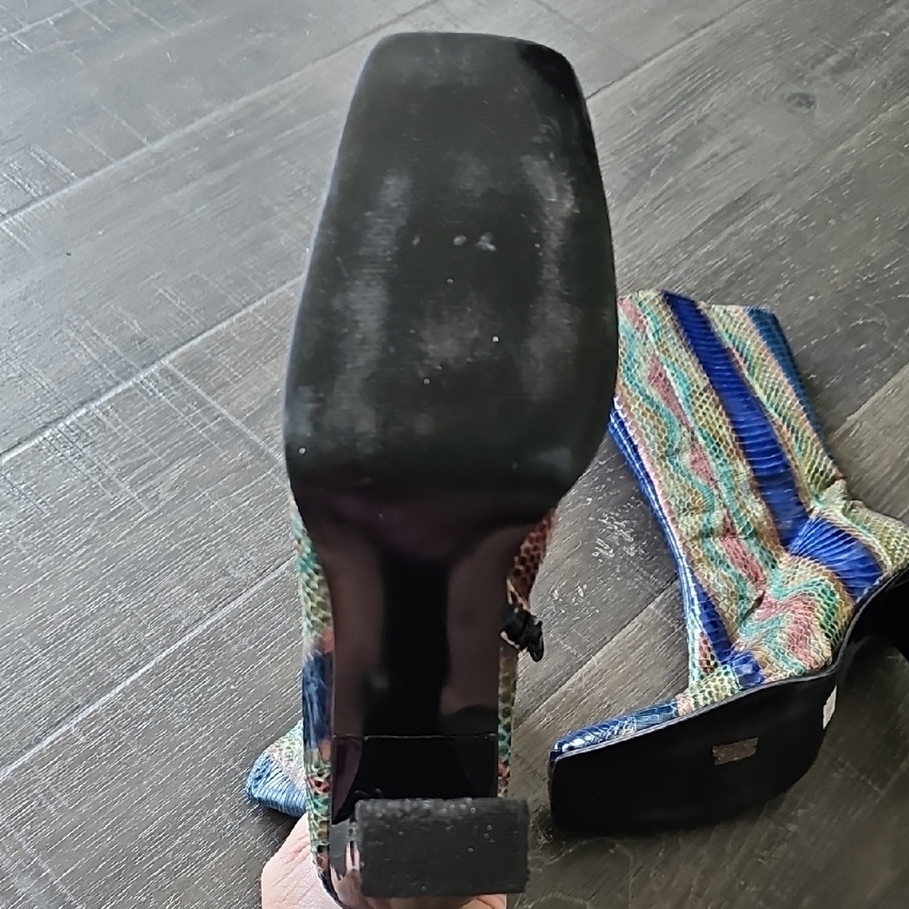 Colorful Striped Women's Boots - Picture 2 of 3